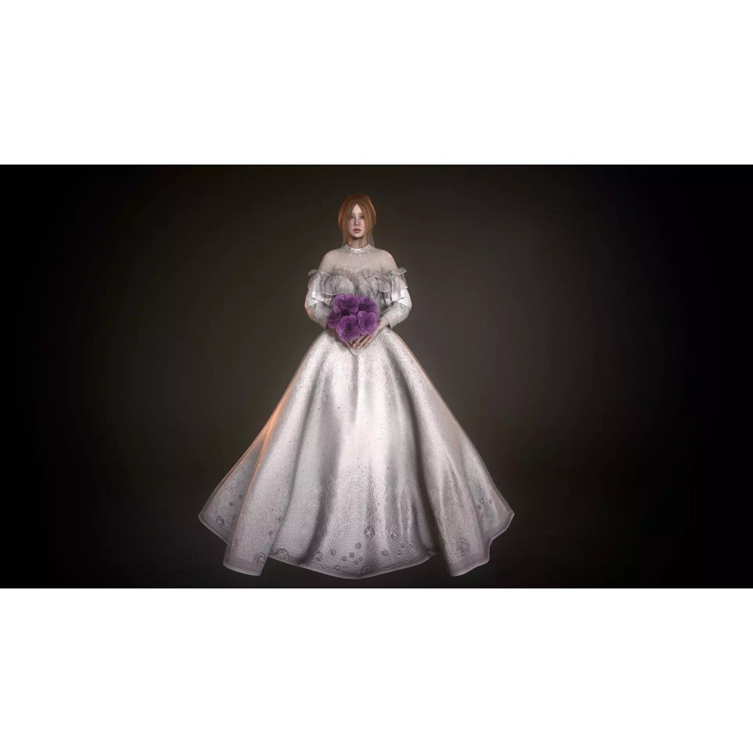 Bride 3D Model – Low Poly Rigged Character for Game Development, FBX - View 11