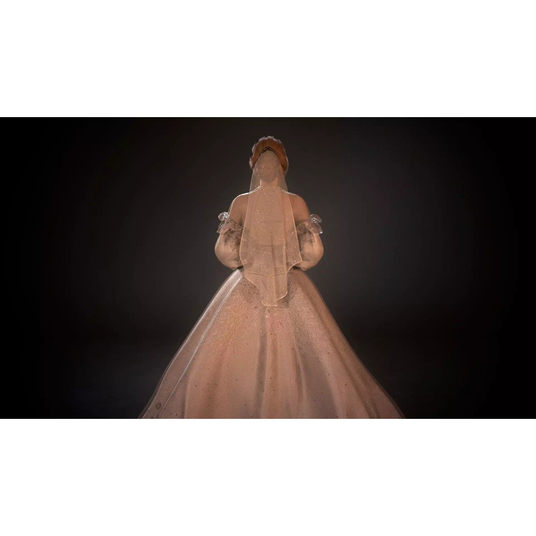 Bride 3D Model – Low Poly Rigged Character for Game Development, FBX - View 8