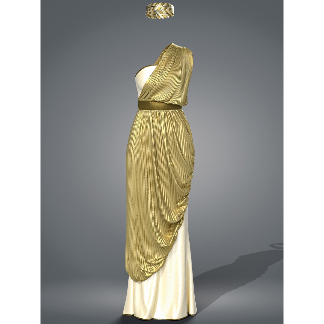 The Greek Grace Collection 3D Model – Elegant Women's Garments, FBX/OBJ - View 13