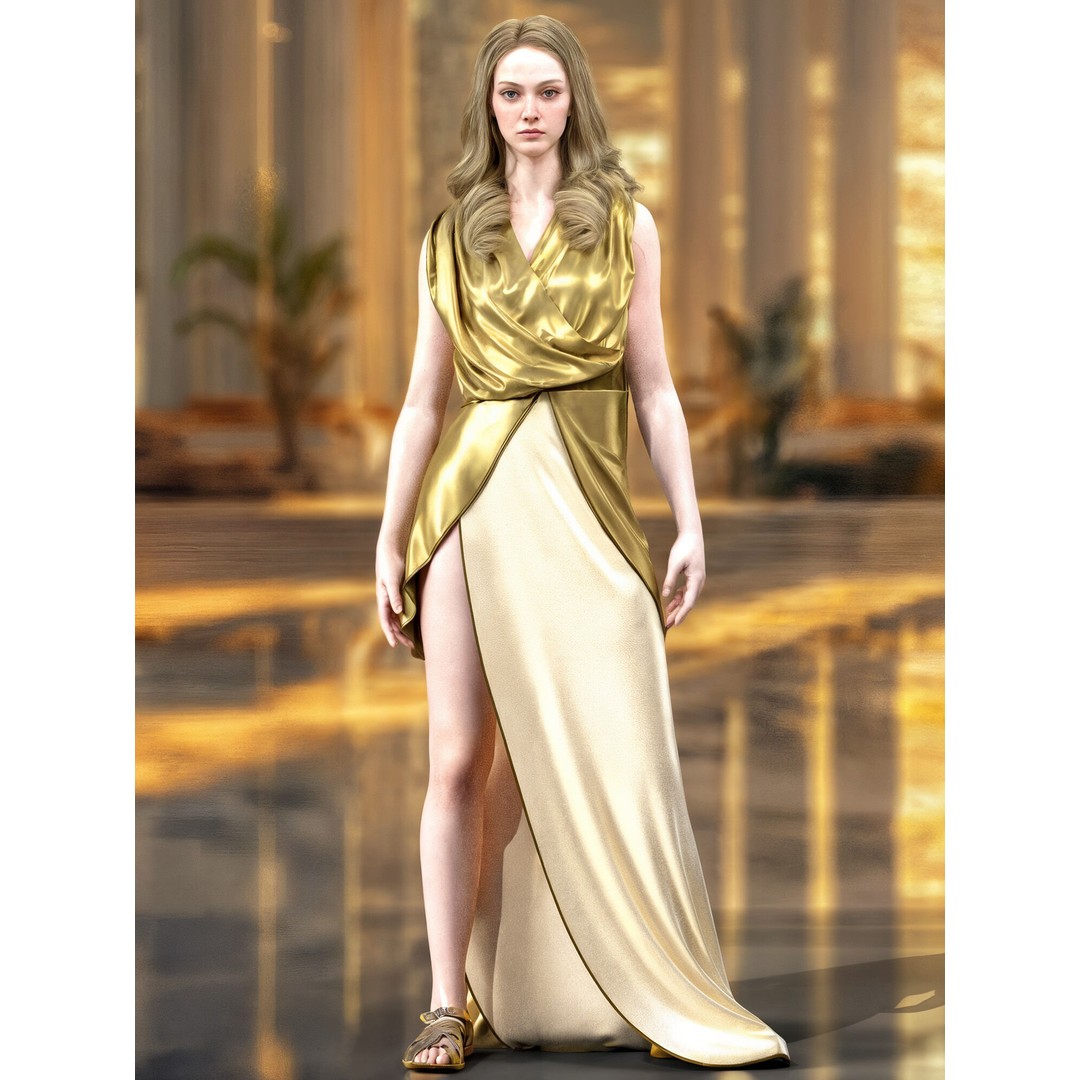 The Greek Grace Collection 3D Model – Elegant Women's Garments, FBX/OBJ - View 17