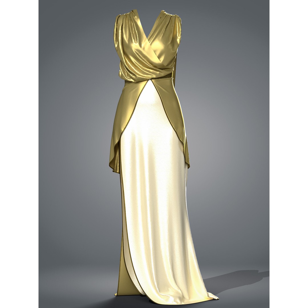 The Greek Grace Collection 3D Model – Elegant Women's Garments, FBX/OBJ - View 19