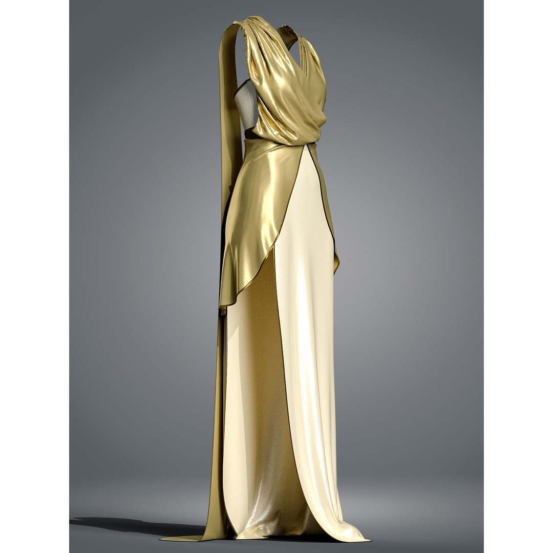 The Greek Grace Collection 3D Model – Elegant Women's Garments, FBX/OBJ - View 20