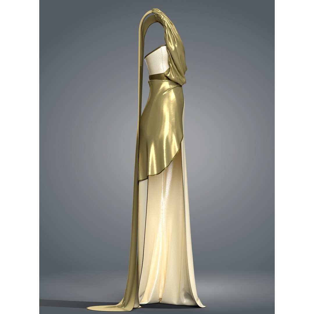 The Greek Grace Collection 3D Model – Elegant Women's Garments, FBX/OBJ - View 21