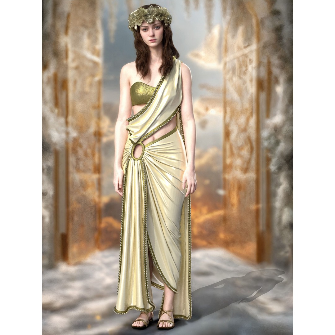 The Greek Grace Collection 3D Model – Elegant Women's Garments, FBX/OBJ - View 7
