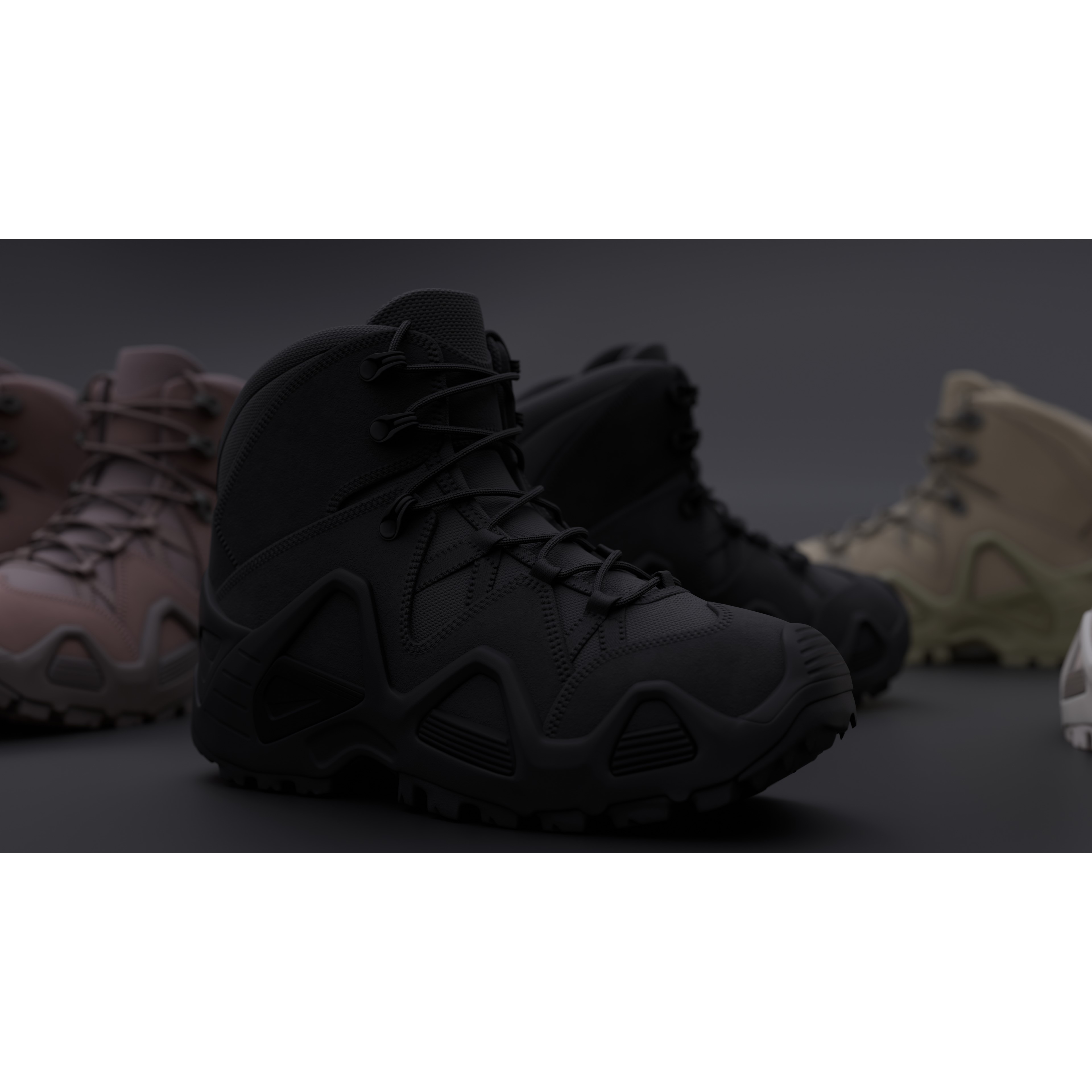 Lowa Zephyr Tactical Boots - Low-Poly Game-Ready 3D Model - View 11