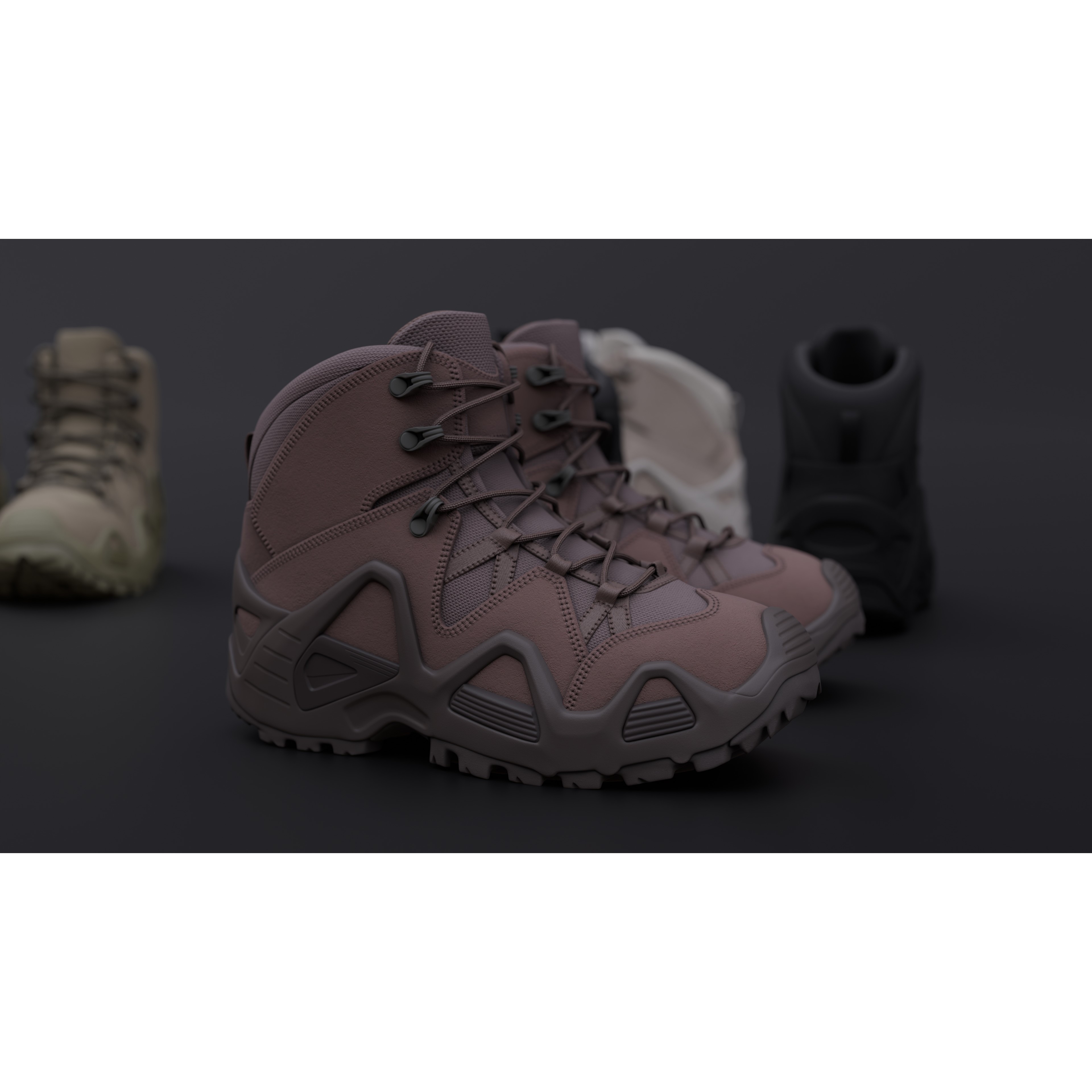 Lowa Zephyr Tactical Boots - Low-Poly Game-Ready 3D Model - View 12