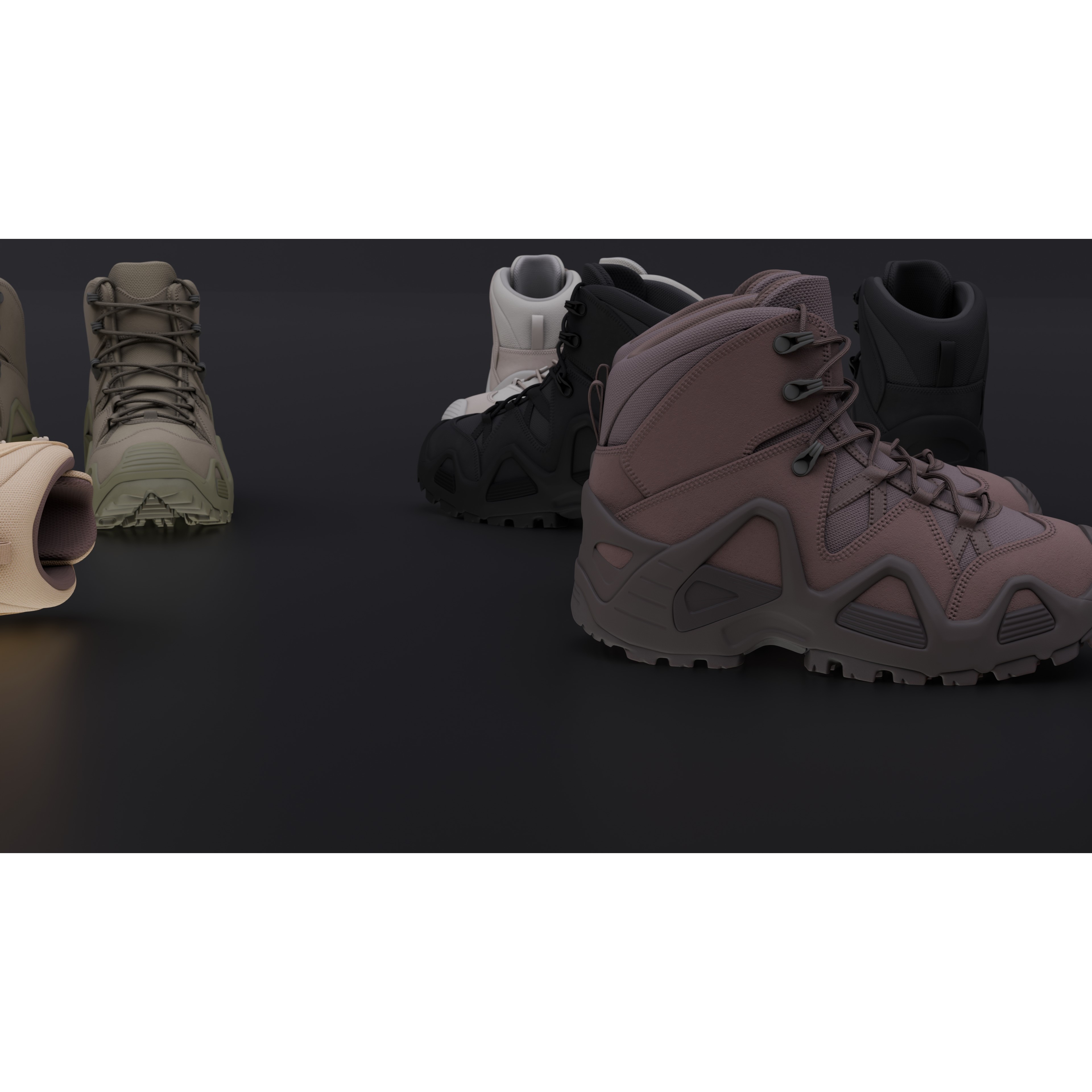 Lowa Zephyr Tactical Boots - Low-Poly Game-Ready 3D Model - View 13