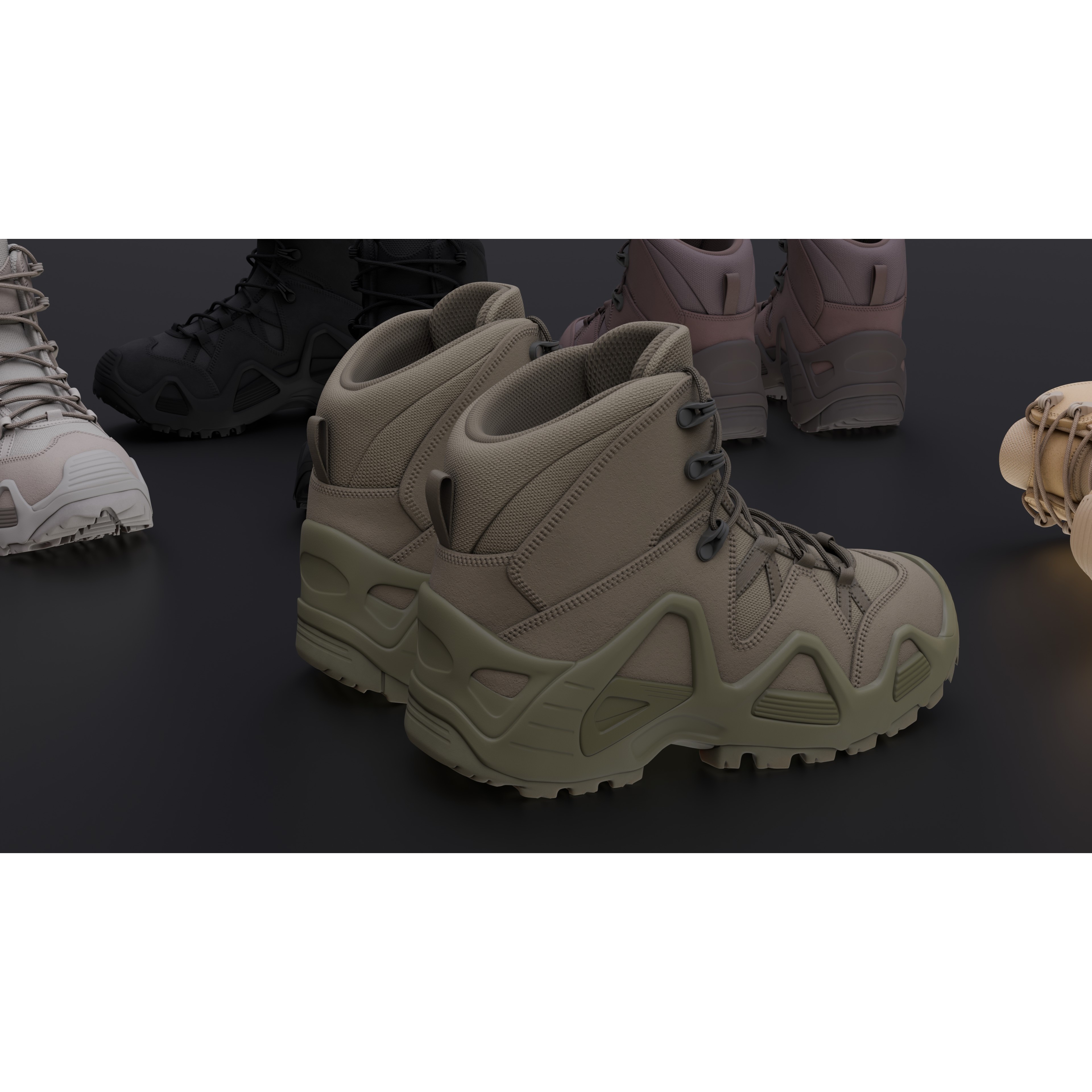 Lowa Zephyr Tactical Boots - Low-Poly Game-Ready 3D Model - View 14