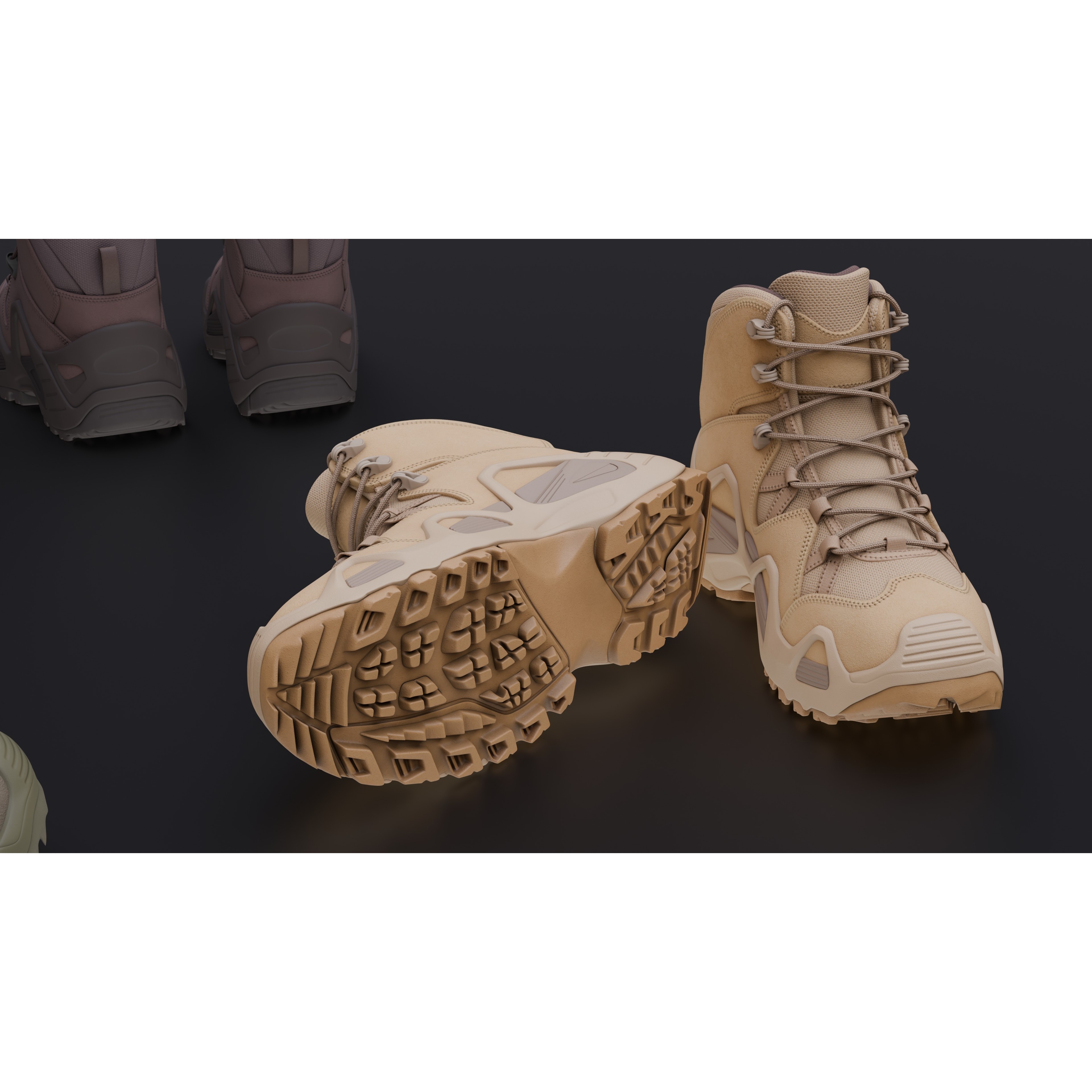Lowa Zephyr Tactical Boots - Low-Poly Game-Ready 3D Model - View 15