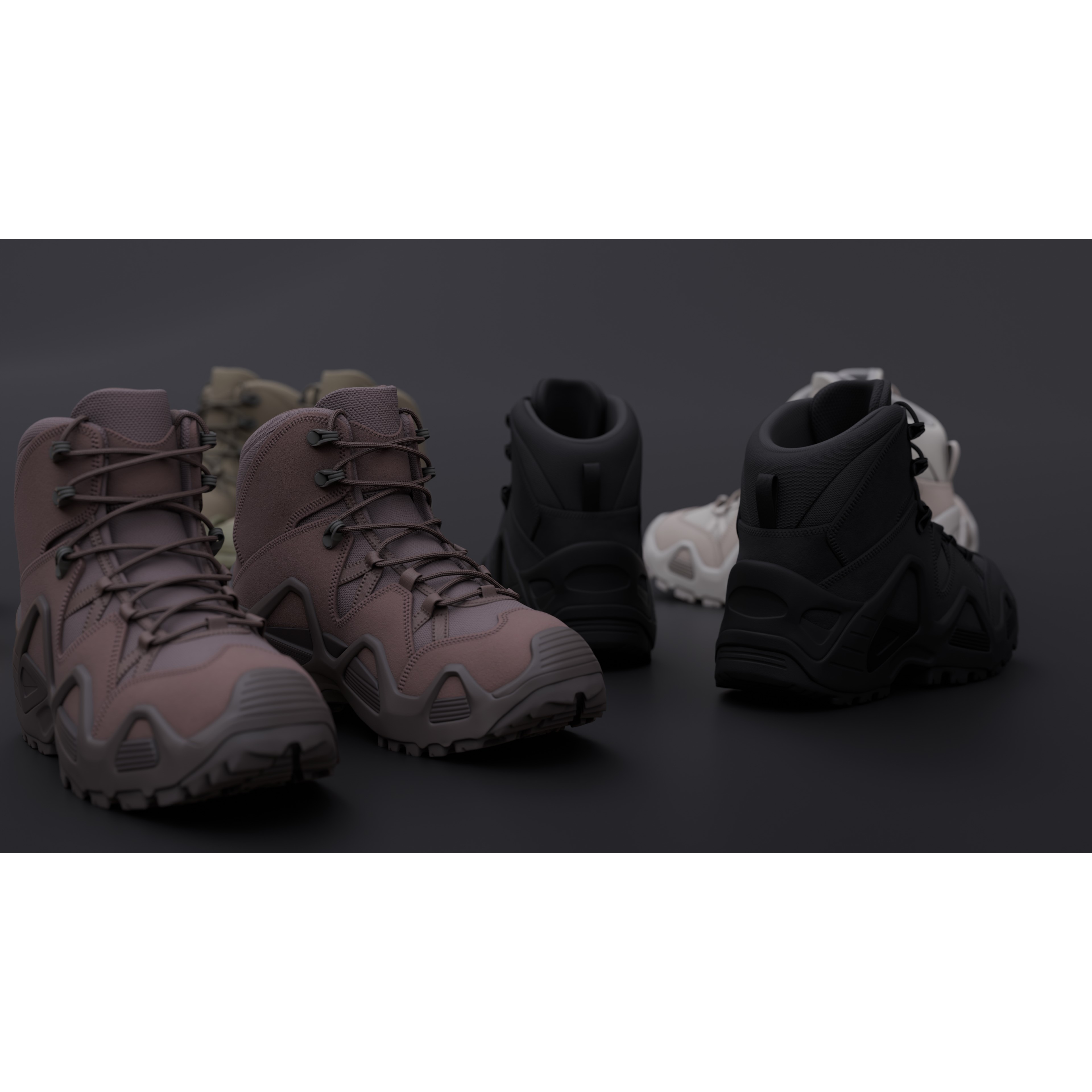 Lowa Zephyr Tactical Boots - Low-Poly Game-Ready 3D Model - View 4
