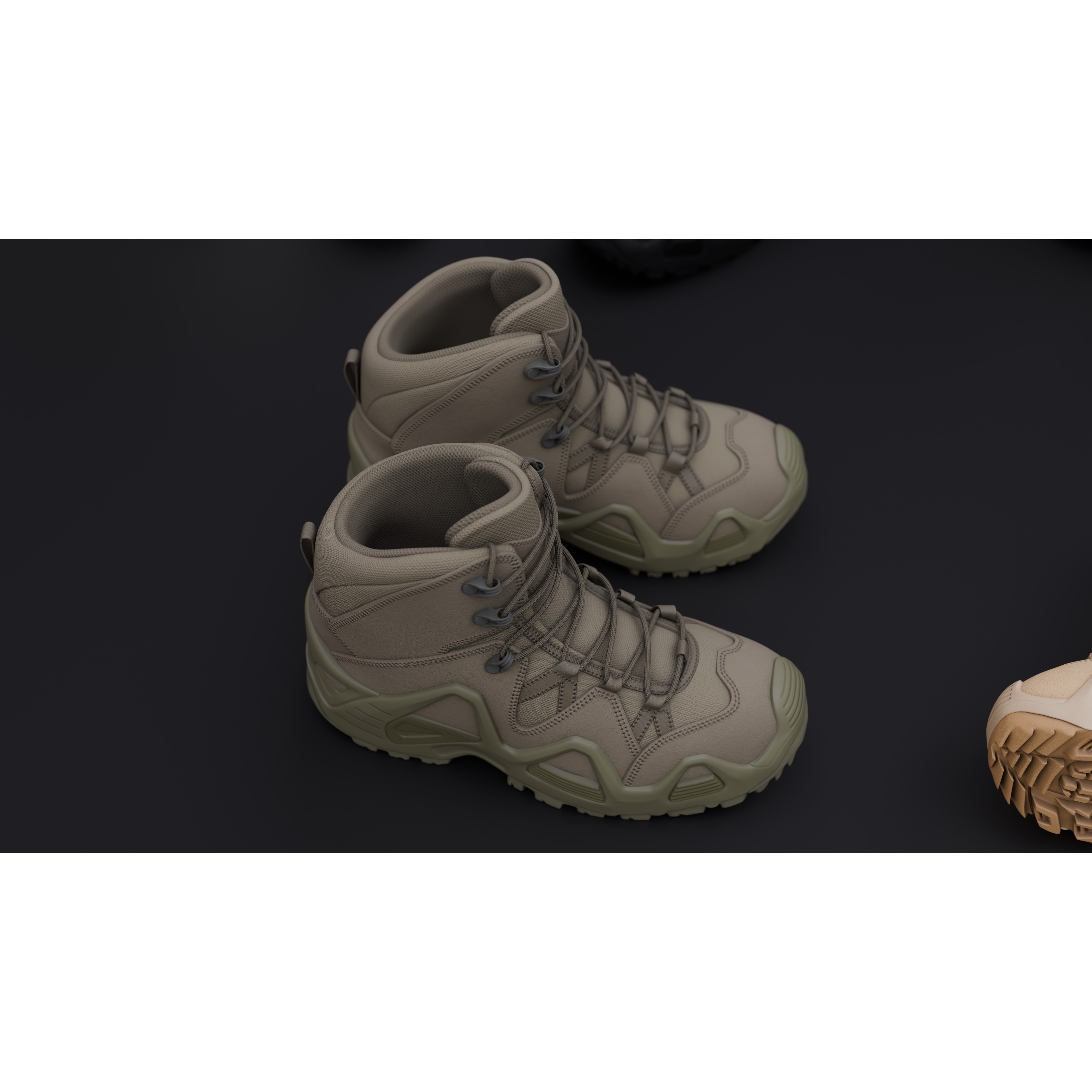 Lowa Zephyr Tactical Boots - Low-Poly Game-Ready 3D Model - View 5