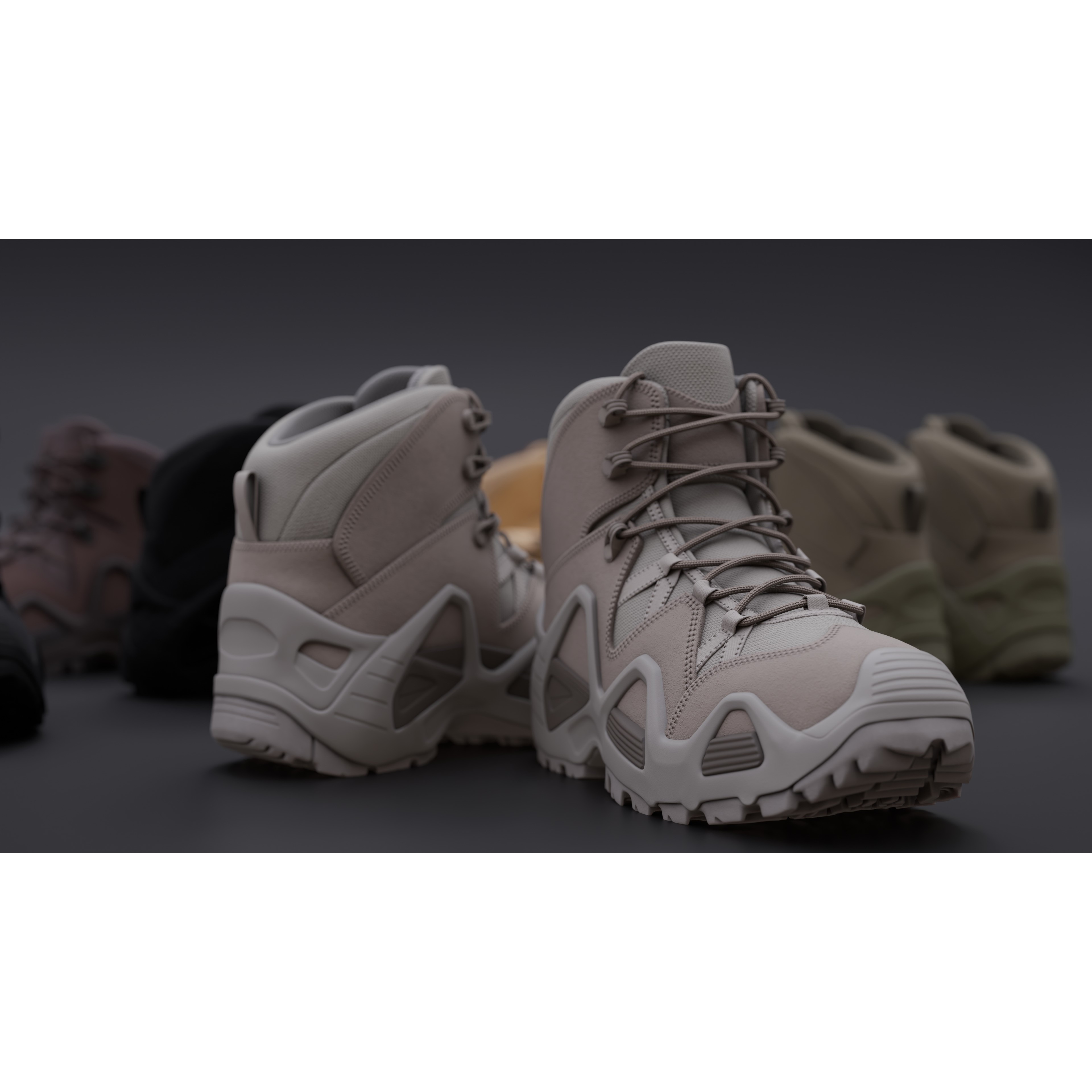 Lowa Zephyr Tactical Boots - Low-Poly Game-Ready 3D Model - View 6