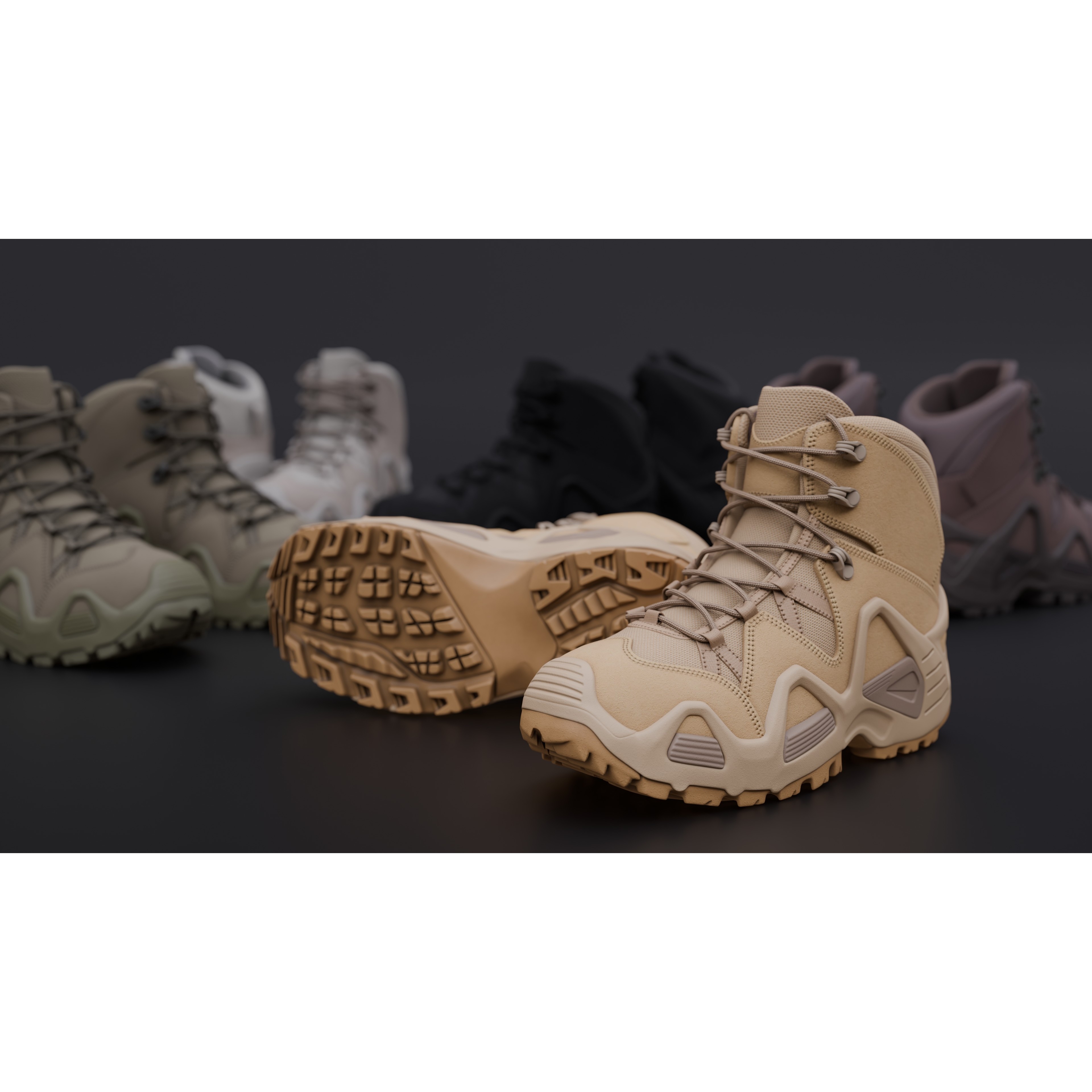 Lowa Zephyr Tactical Boots - Low-Poly Game-Ready 3D Model - View 7