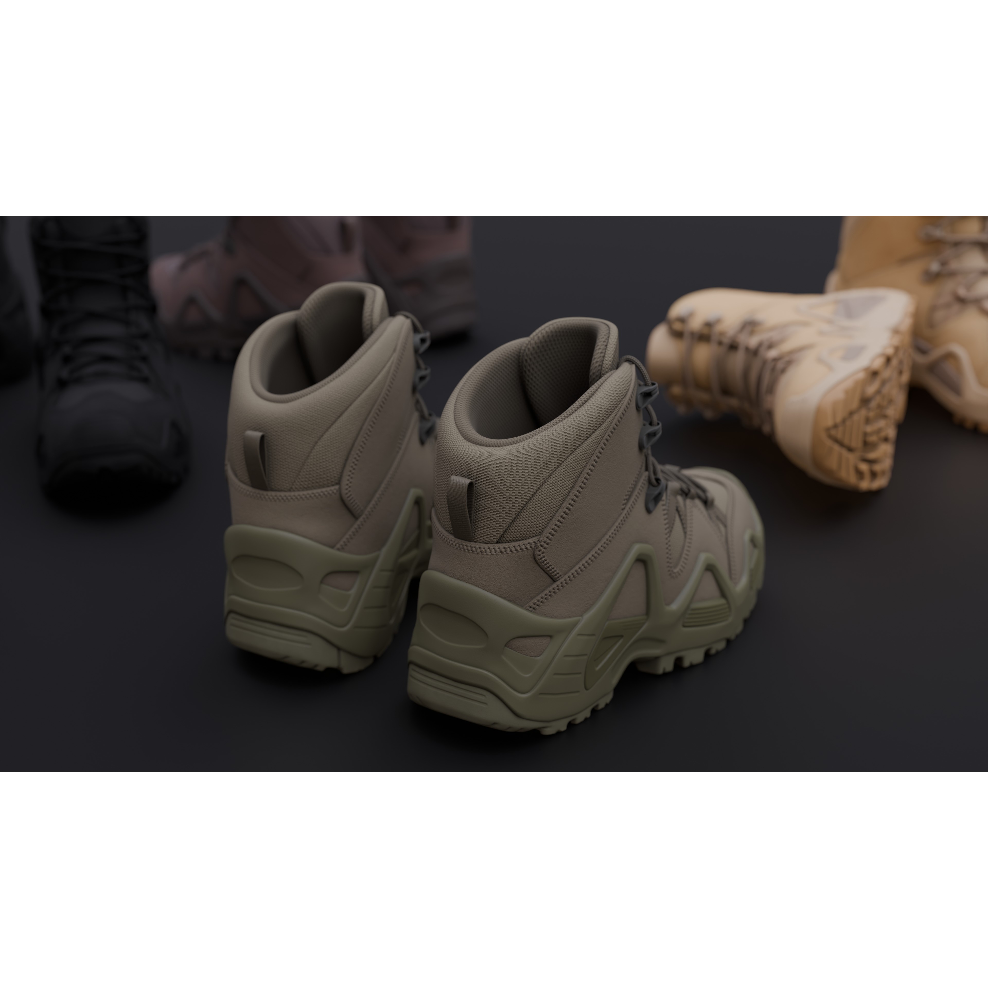 Lowa Zephyr Tactical Boots - Low-Poly Game-Ready 3D Model - View 8