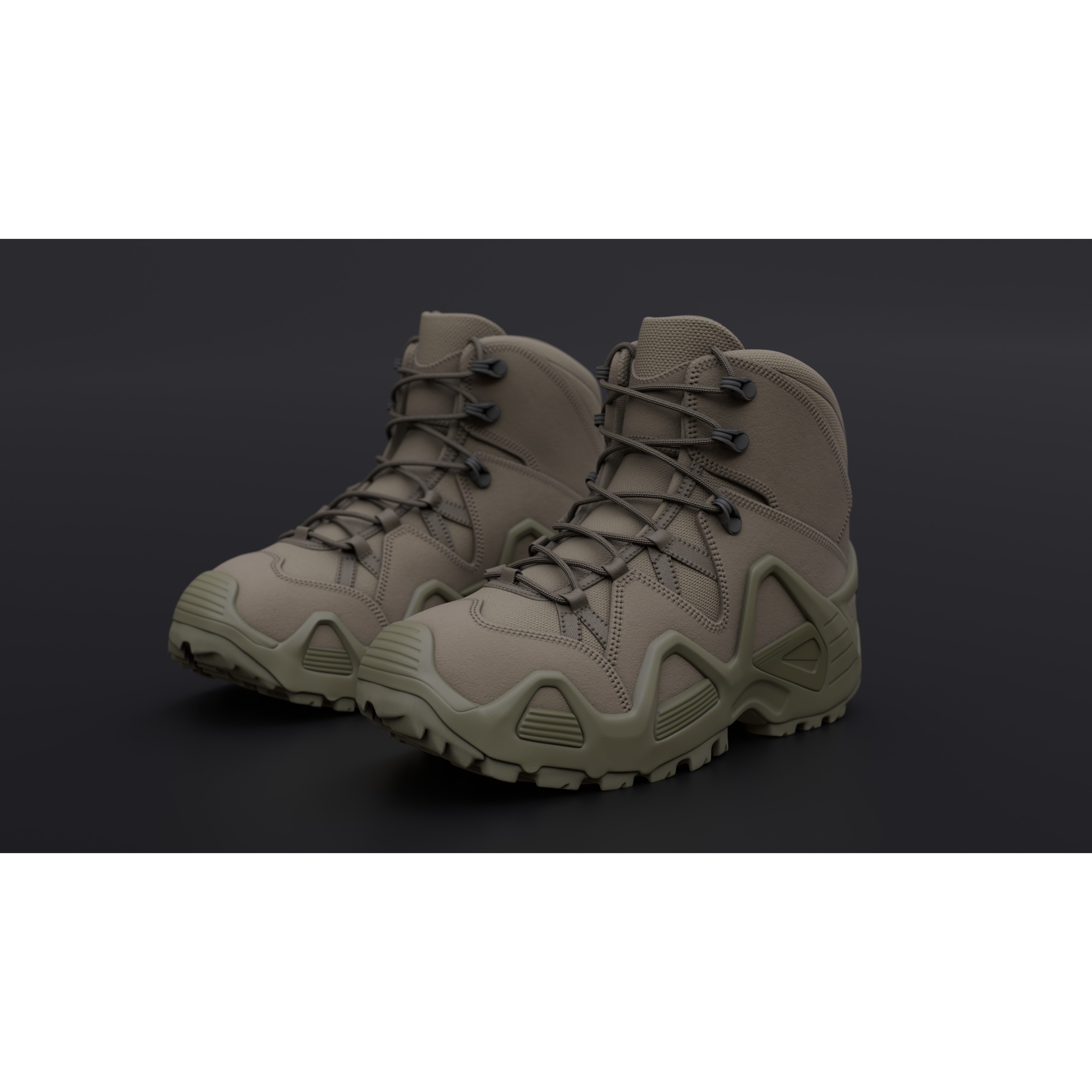 Lowa Zephyr Tactical Boots - Low-Poly Game-Ready 3D Model - View 80