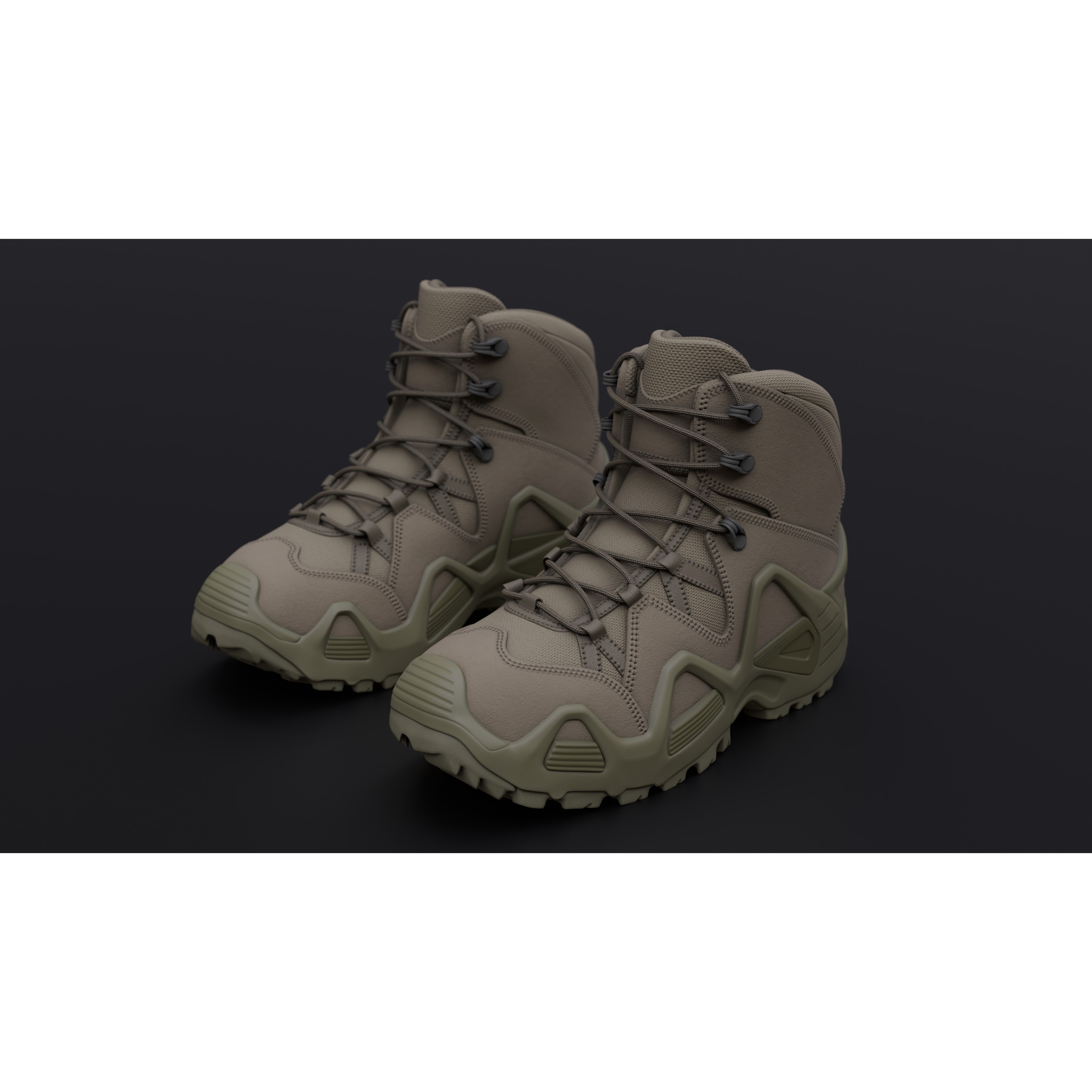 Lowa Zephyr Tactical Boots - Low-Poly Game-Ready 3D Model - View 82