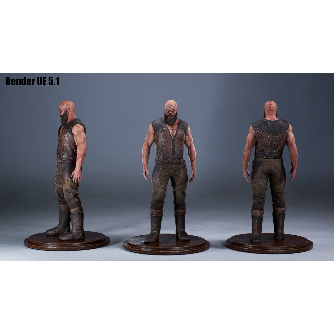 Chaos Knight 3D Model – Low Poly Game Ready Character, FBX - View 13
