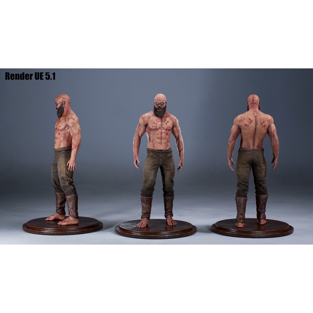 Chaos Knight 3D Model – Low Poly Game Ready Character, FBX - View 15