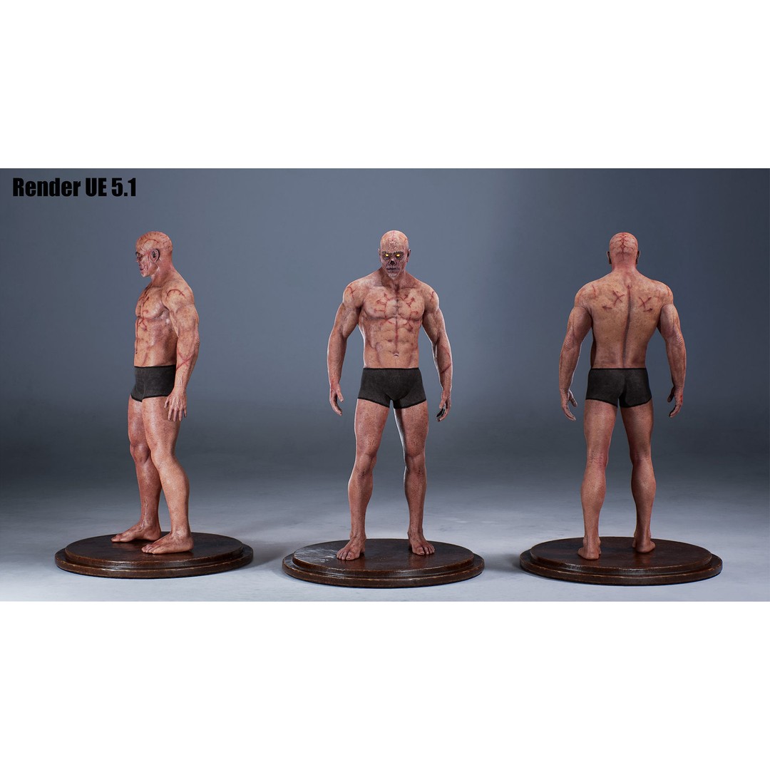 Chaos Knight 3D Model – Low Poly Game Ready Character, FBX - View 16