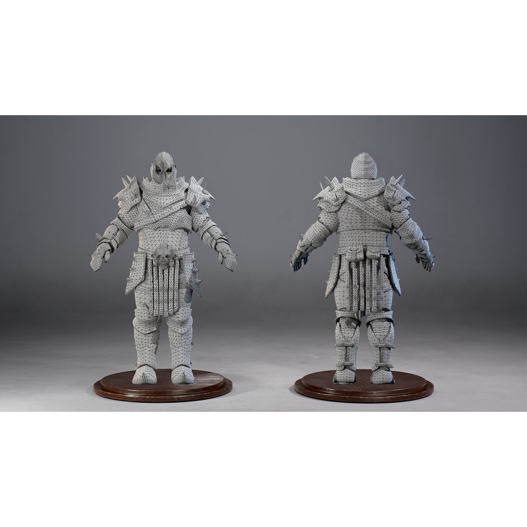 Chaos Knight 3D Model – Low Poly Game Ready Character, FBX - View 21