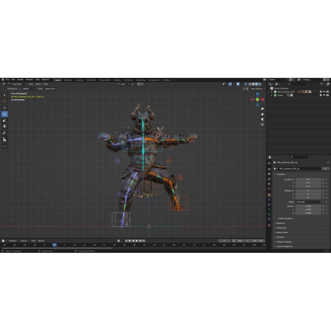 Chaos Knight 3D Model – Low Poly Game Ready Character, FBX - View 27
