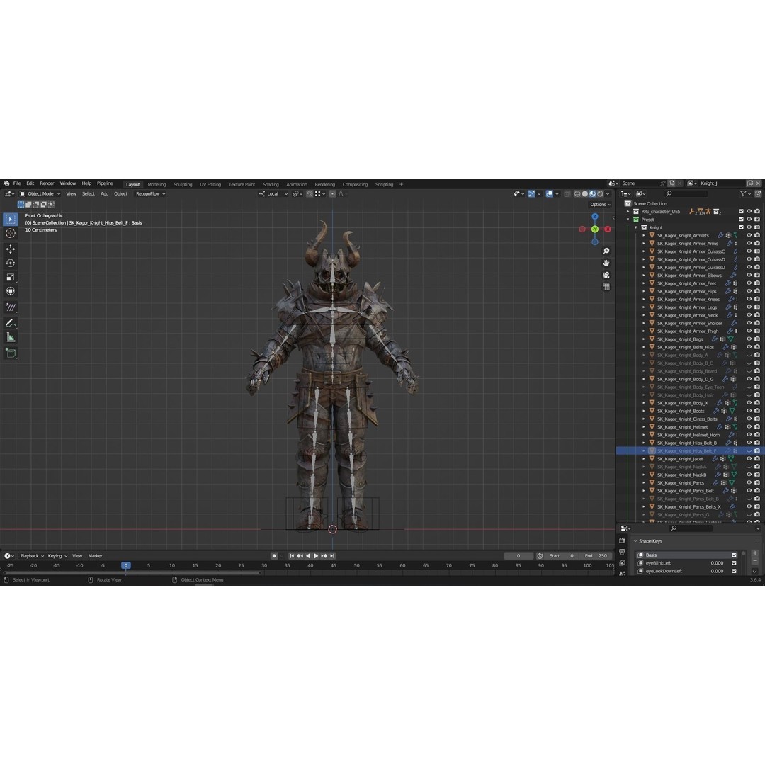 Chaos Knight 3D Model – Low Poly Game Ready Character, FBX - View 28