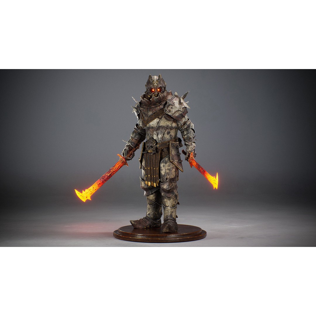 Chaos Knight 3D Model – Low Poly Game Ready Character, FBX - View 3