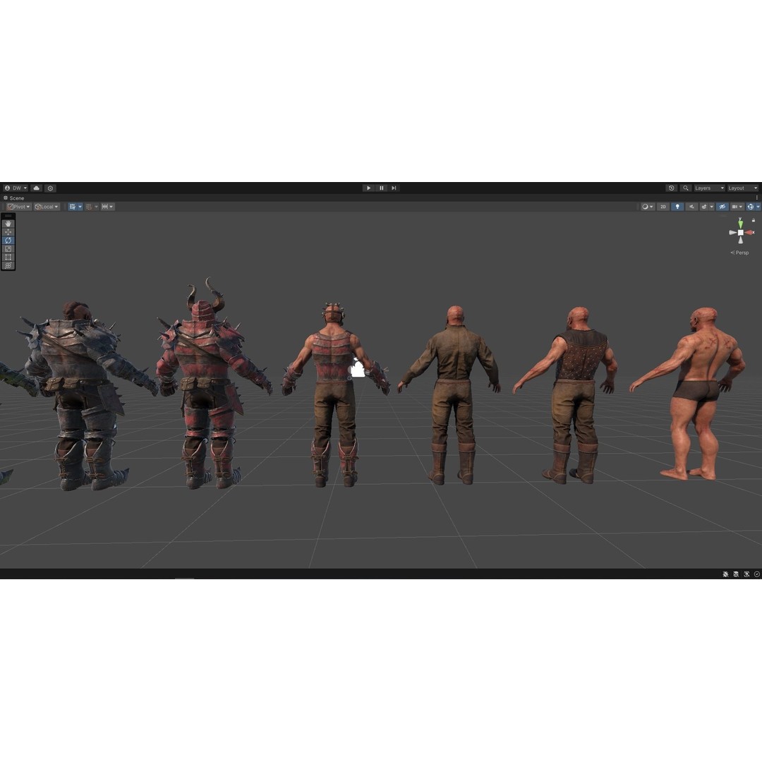 Chaos Knight 3D Model – Low Poly Game Ready Character, FBX - View 30