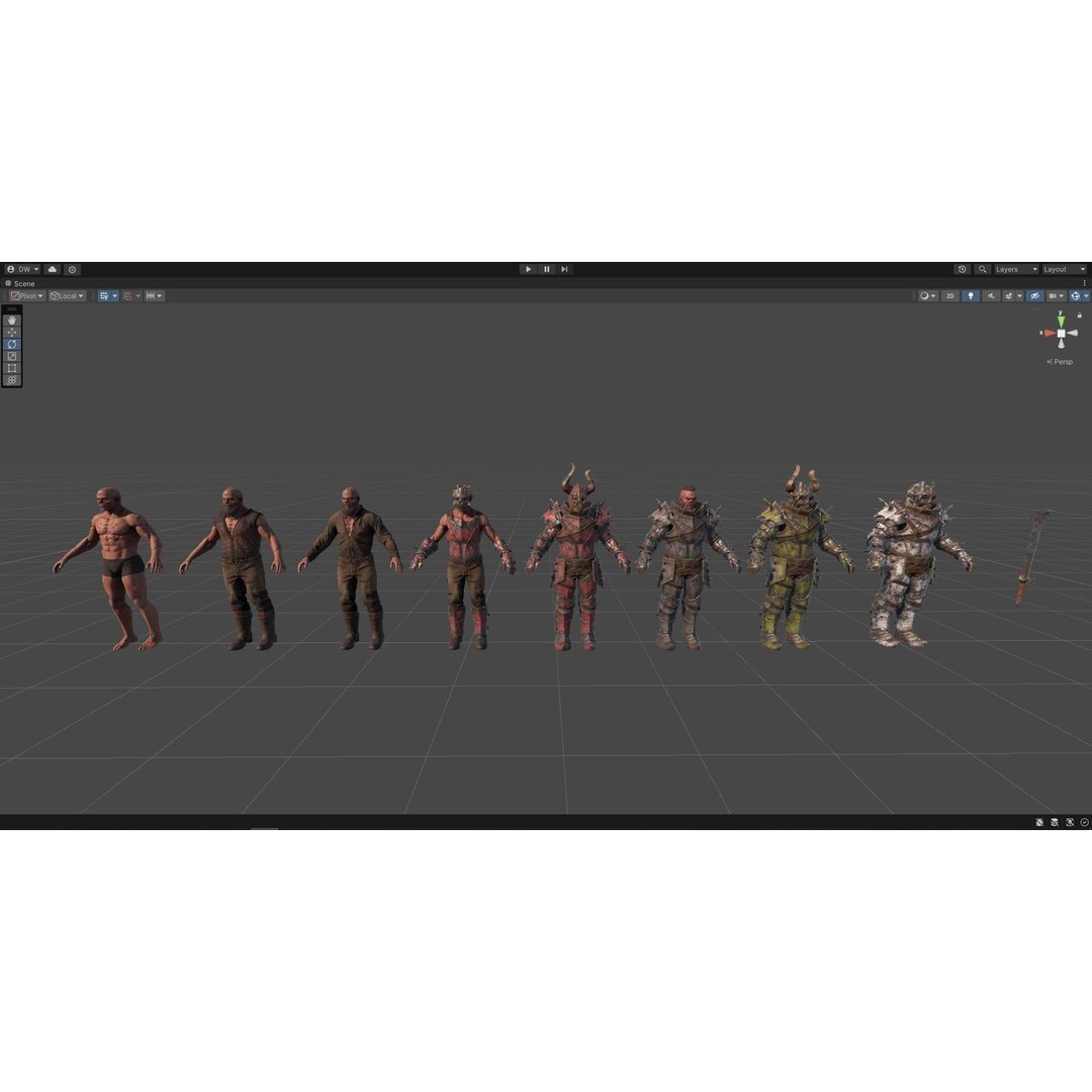 Chaos Knight 3D Model – Low Poly Game Ready Character, FBX - View 37