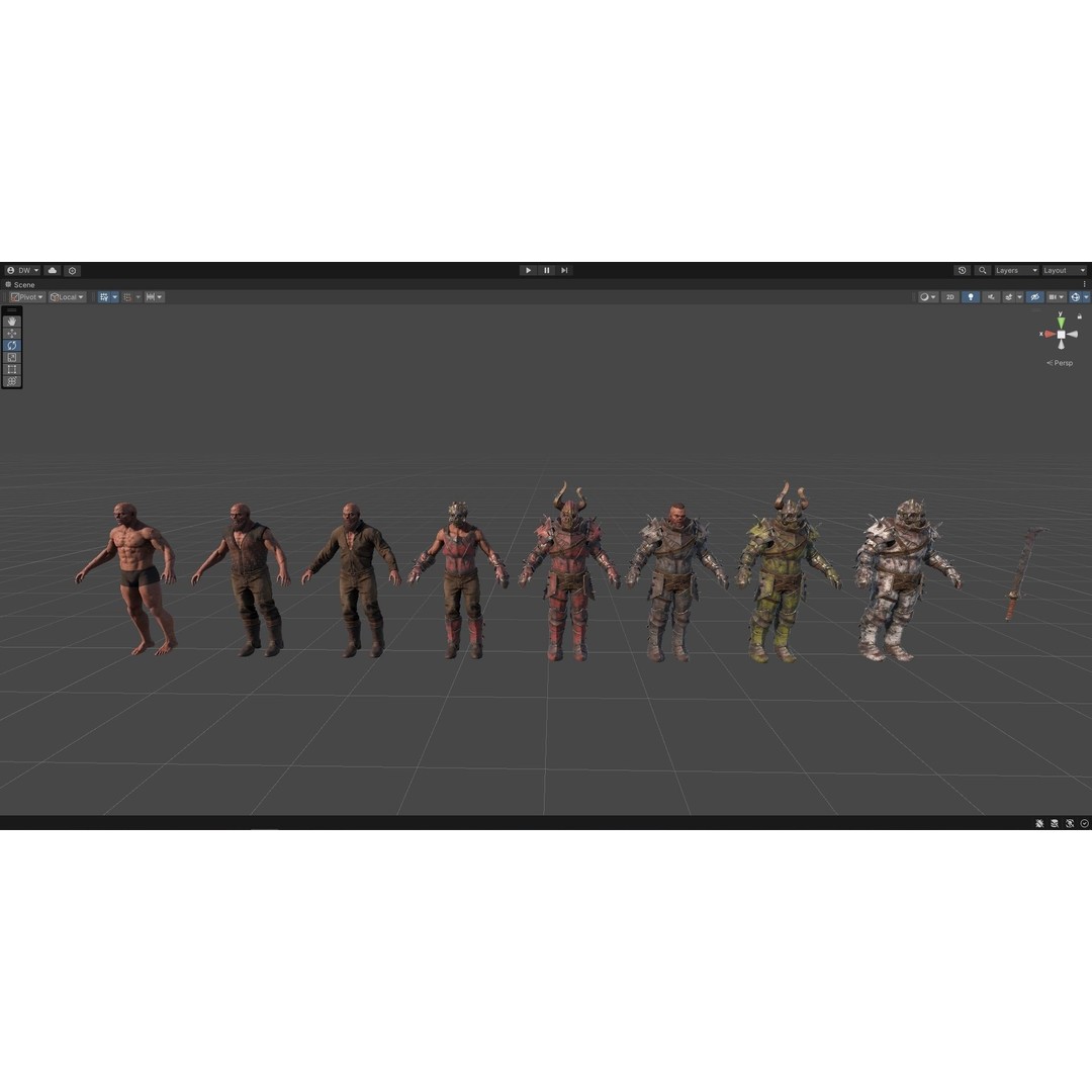 Chaos Knight 3D Model – Low Poly Game Ready Character, FBX - View 38