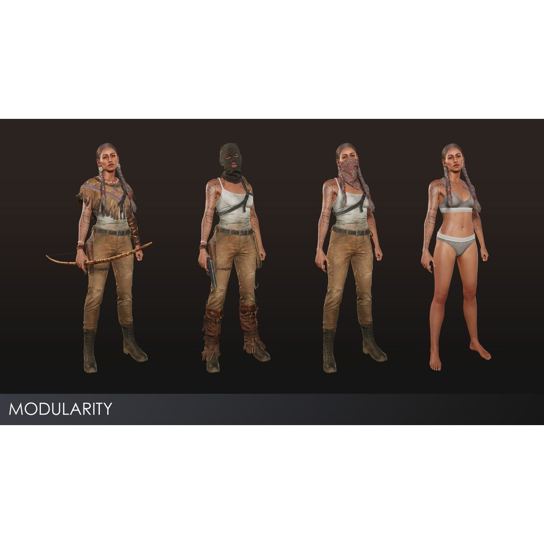 Adventure Characters Pack 2 3D Model – Low Poly RPG Shooter with Rigged Characters - View 11