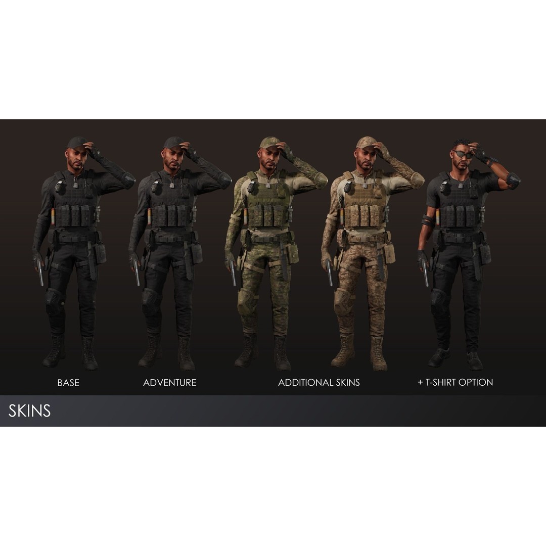 Adventure Characters Pack 2 3D Model – Low Poly RPG Shooter with Rigged Characters - View 12