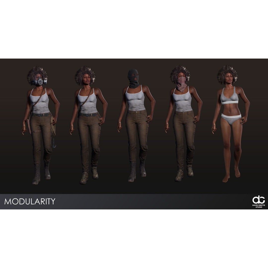 Adventure Characters Pack 2 3D Model – Low Poly RPG Shooter with Rigged Characters - View 9