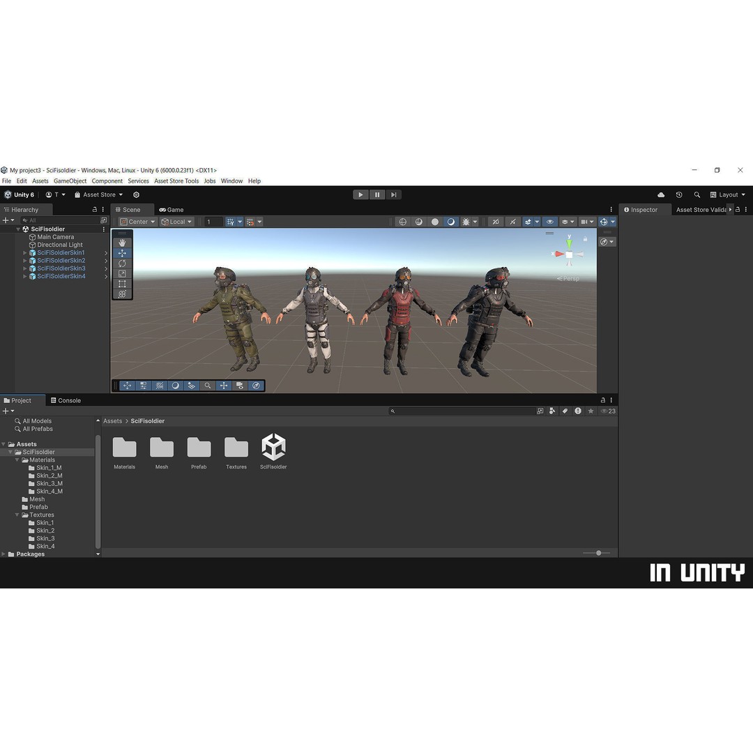 Modular Soldier 3D Model – Low Poly Game Ready Character, FBX