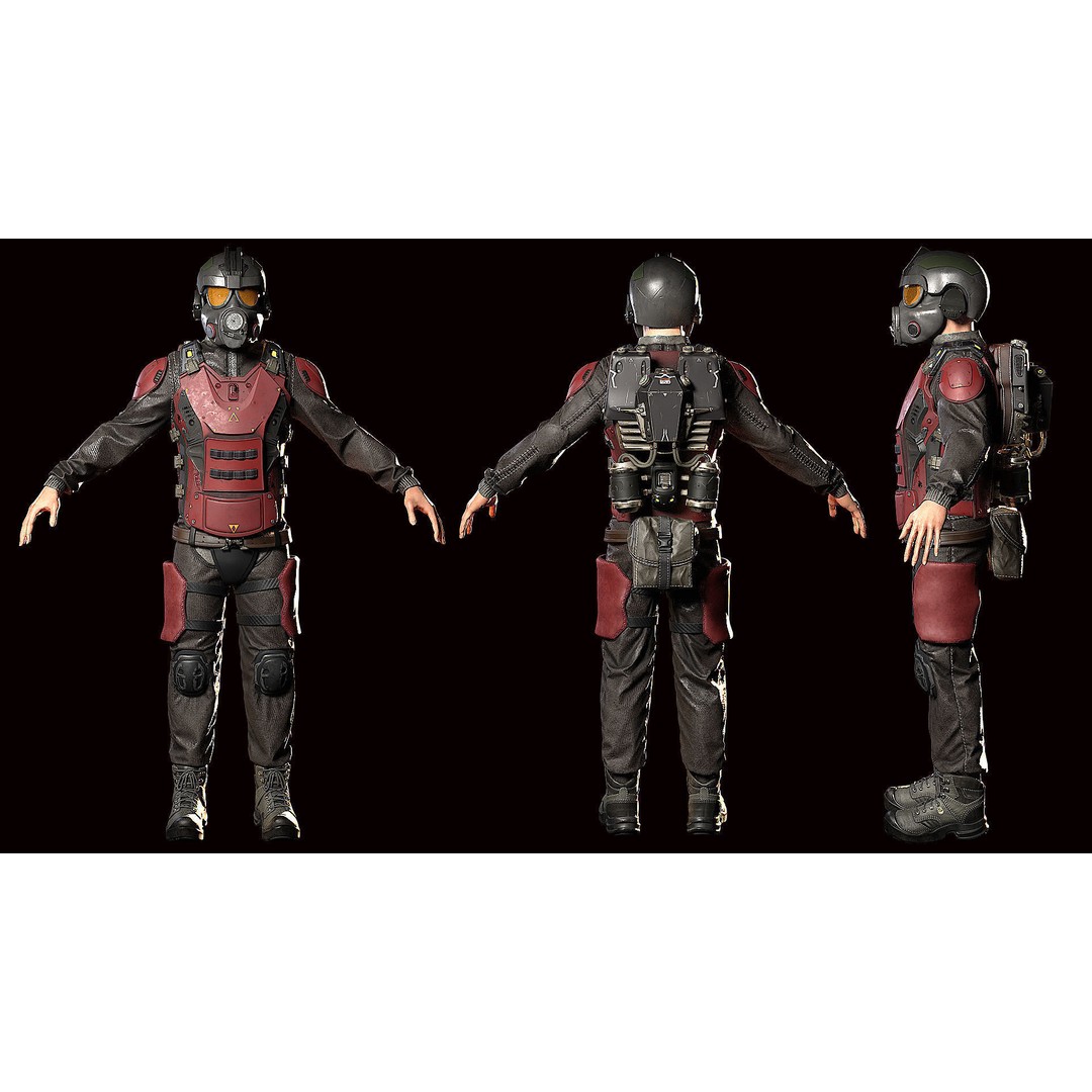Modular Soldier 3D Model – Low Poly Game Ready Character, FBX - View 12