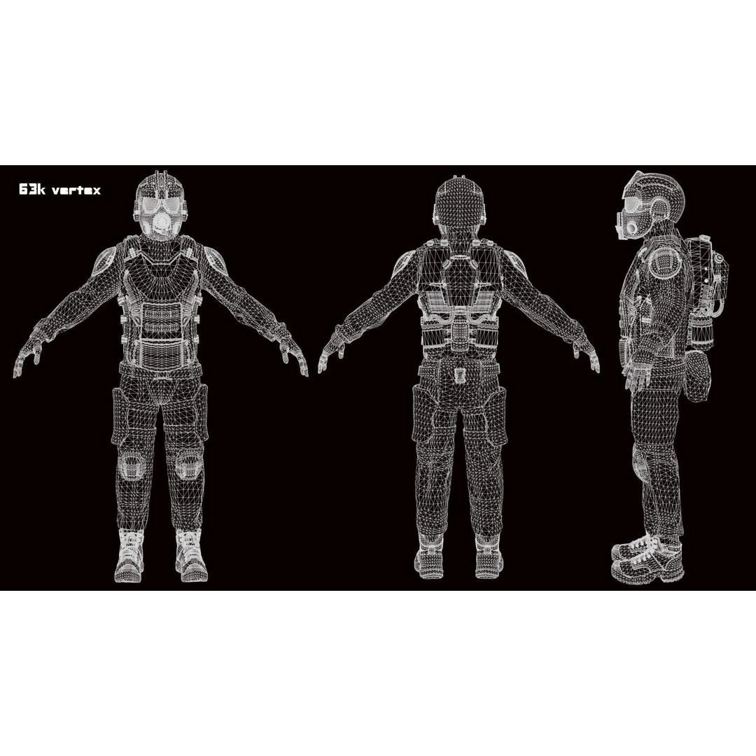 Modular Soldier 3D Model – Low Poly Game Ready Character, FBX - View 13