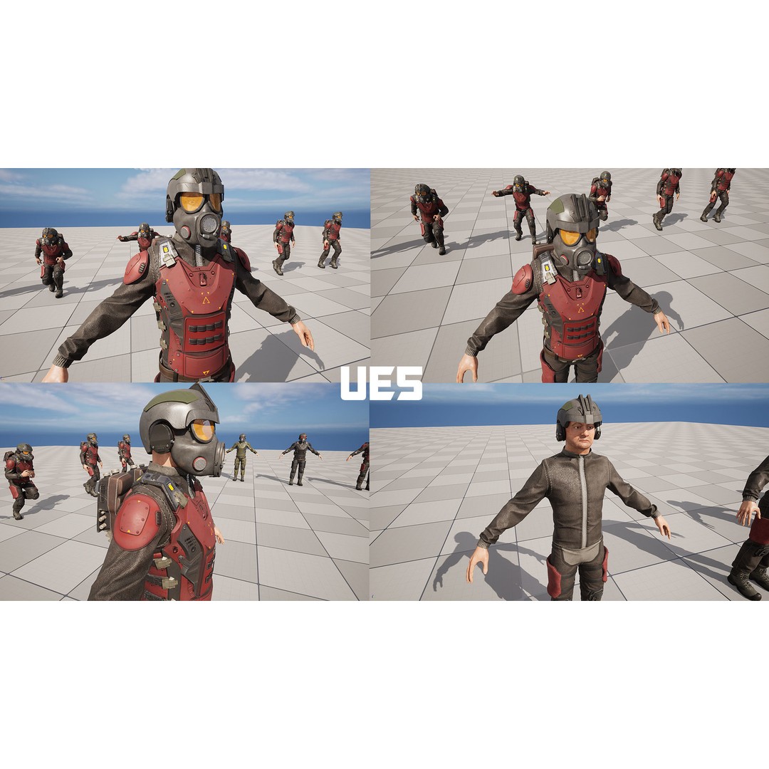 Modular Soldier 3D Model – Low Poly Game Ready Character, FBX - View 16