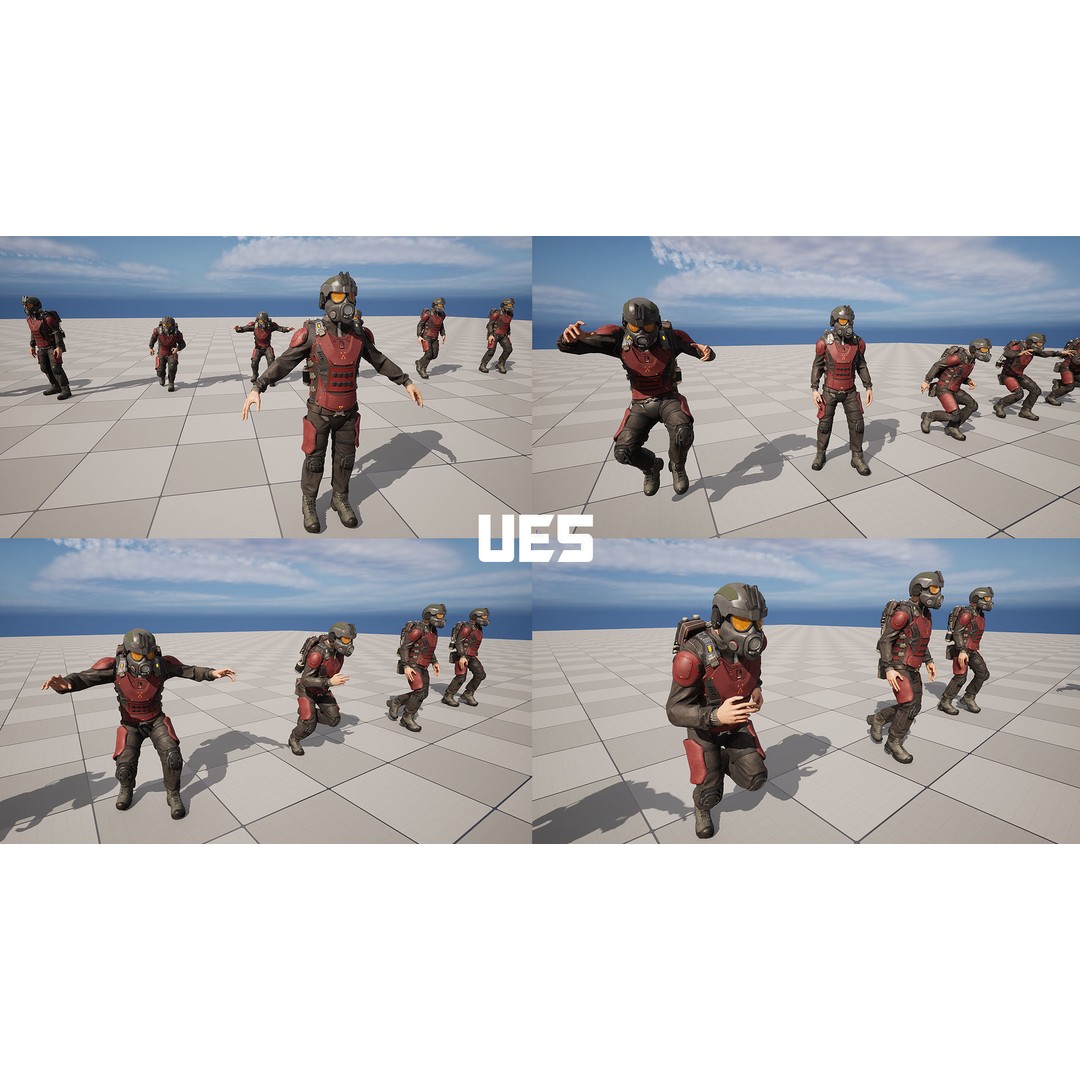Modular Soldier 3D Model – Low Poly Game Ready Character, FBX - View 17
