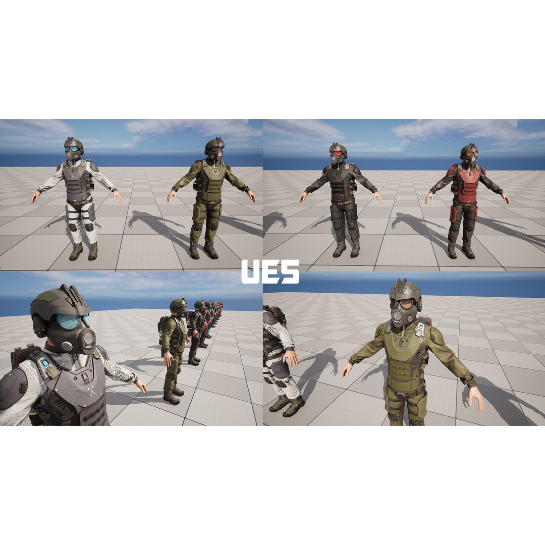 Modular Soldier 3D Model – Low Poly Game Ready Character, FBX - View 18