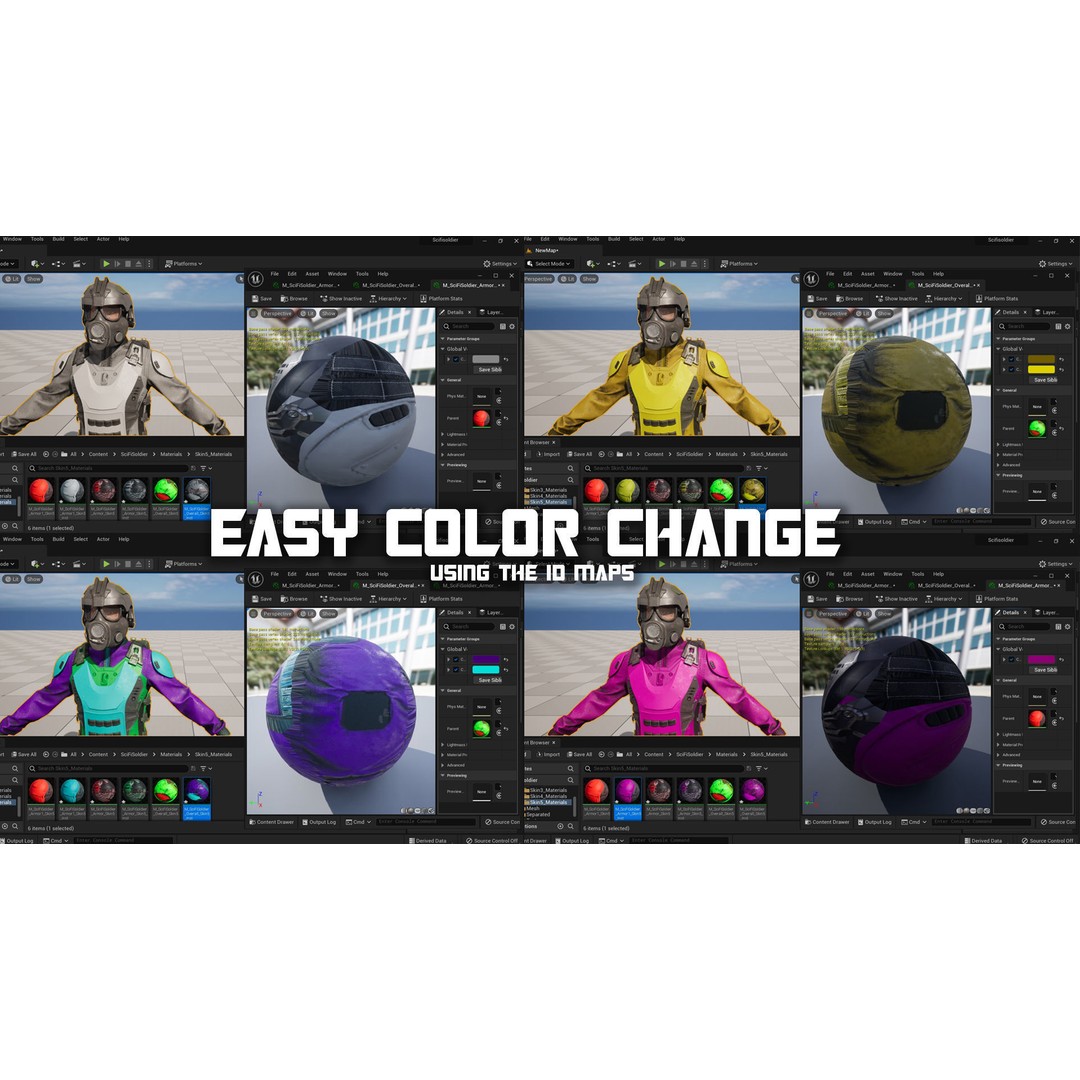 Modular Soldier 3D Model – Low Poly Game Ready Character, FBX - View 20