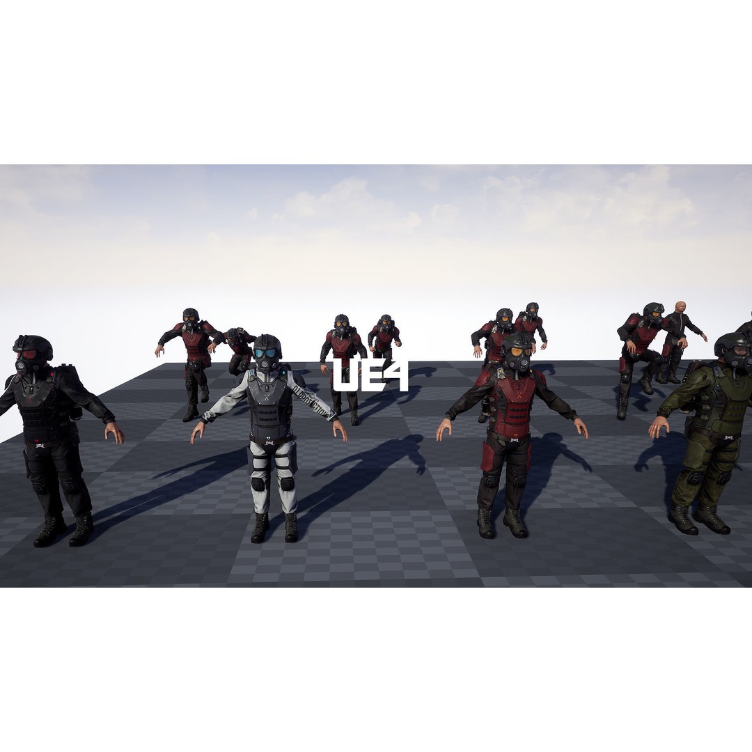Modular Soldier 3D Model – Low Poly Game Ready Character, FBX - View 22