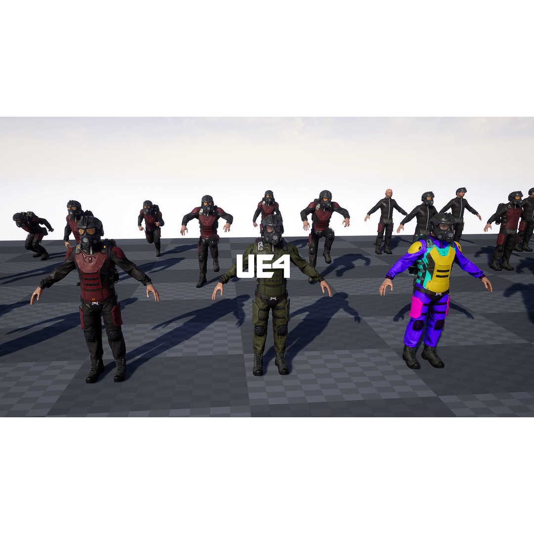 Modular Soldier 3D Model – Low Poly Game Ready Character, FBX - View 24