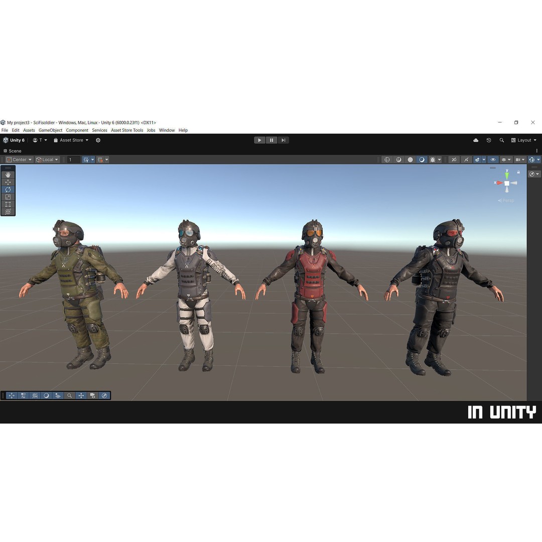 Modular Soldier 3D Model – Low Poly Game Ready Character, FBX - View 26
