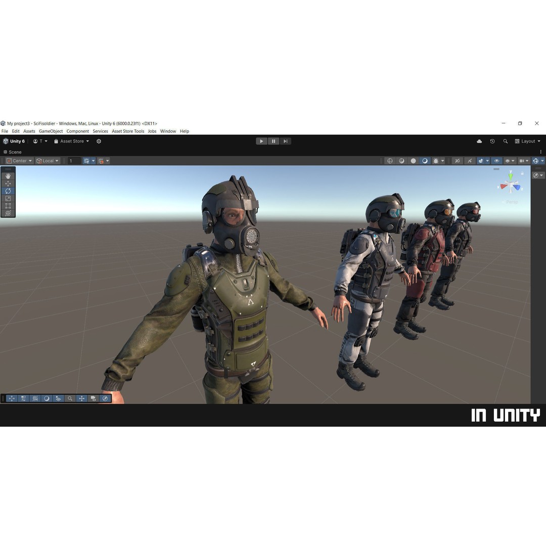 Modular Soldier 3D Model – Low Poly Game Ready Character, FBX - View 27