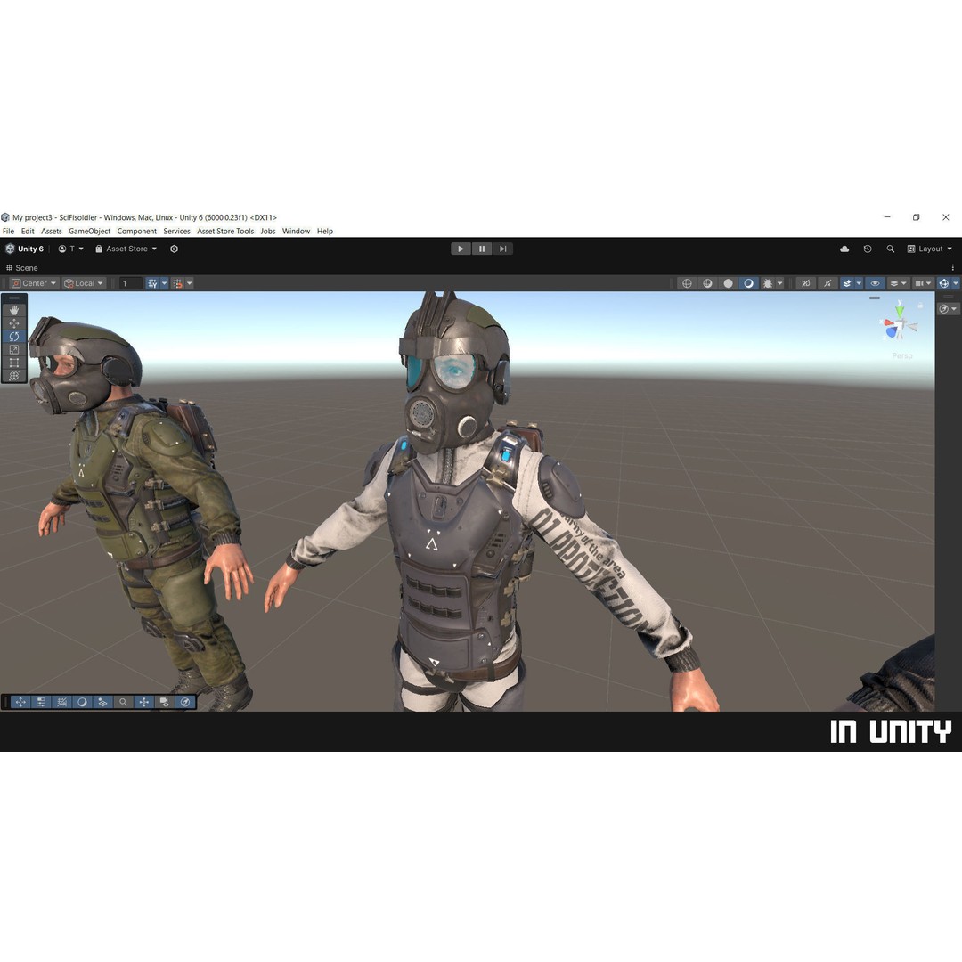 Modular Soldier 3D Model – Low Poly Game Ready Character, FBX - View 28