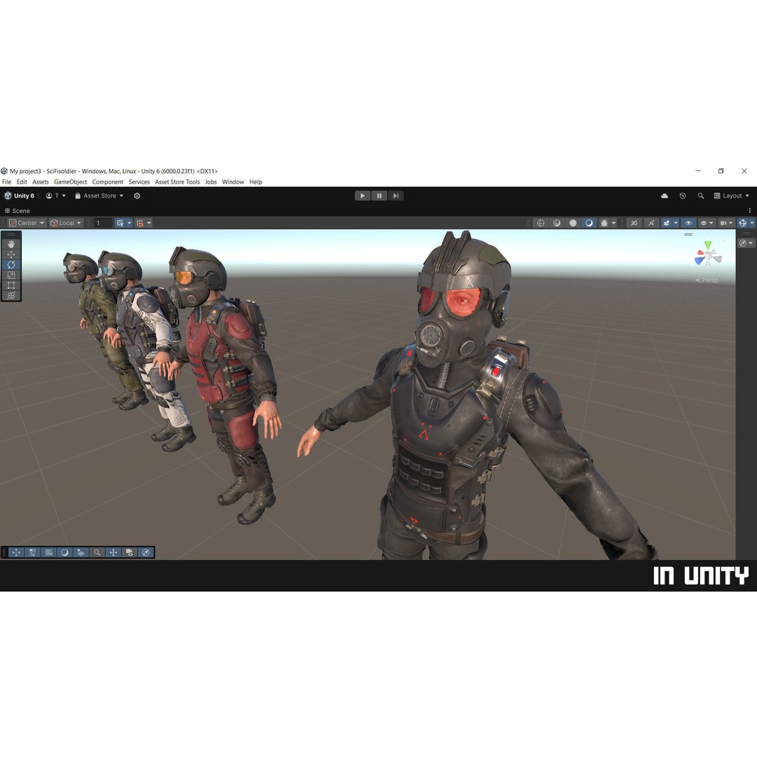 Modular Soldier 3D Model – Low Poly Game Ready Character, FBX - View 30