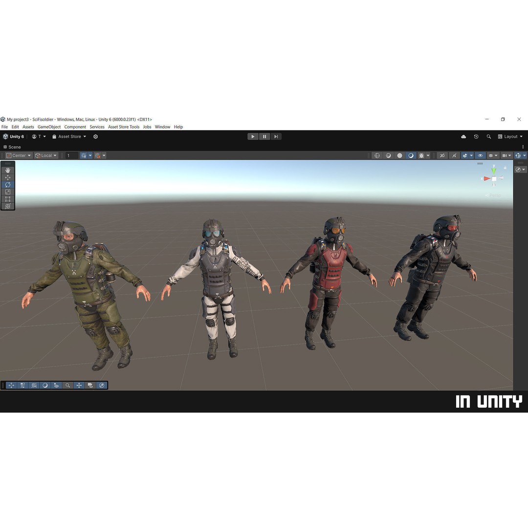 Modular Soldier 3D Model – Low Poly Game Ready Character, FBX - View 31