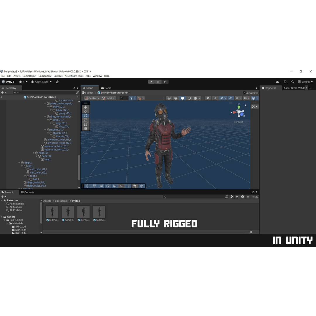 Modular Soldier 3D Model – Low Poly Game Ready Character, FBX - View 34
