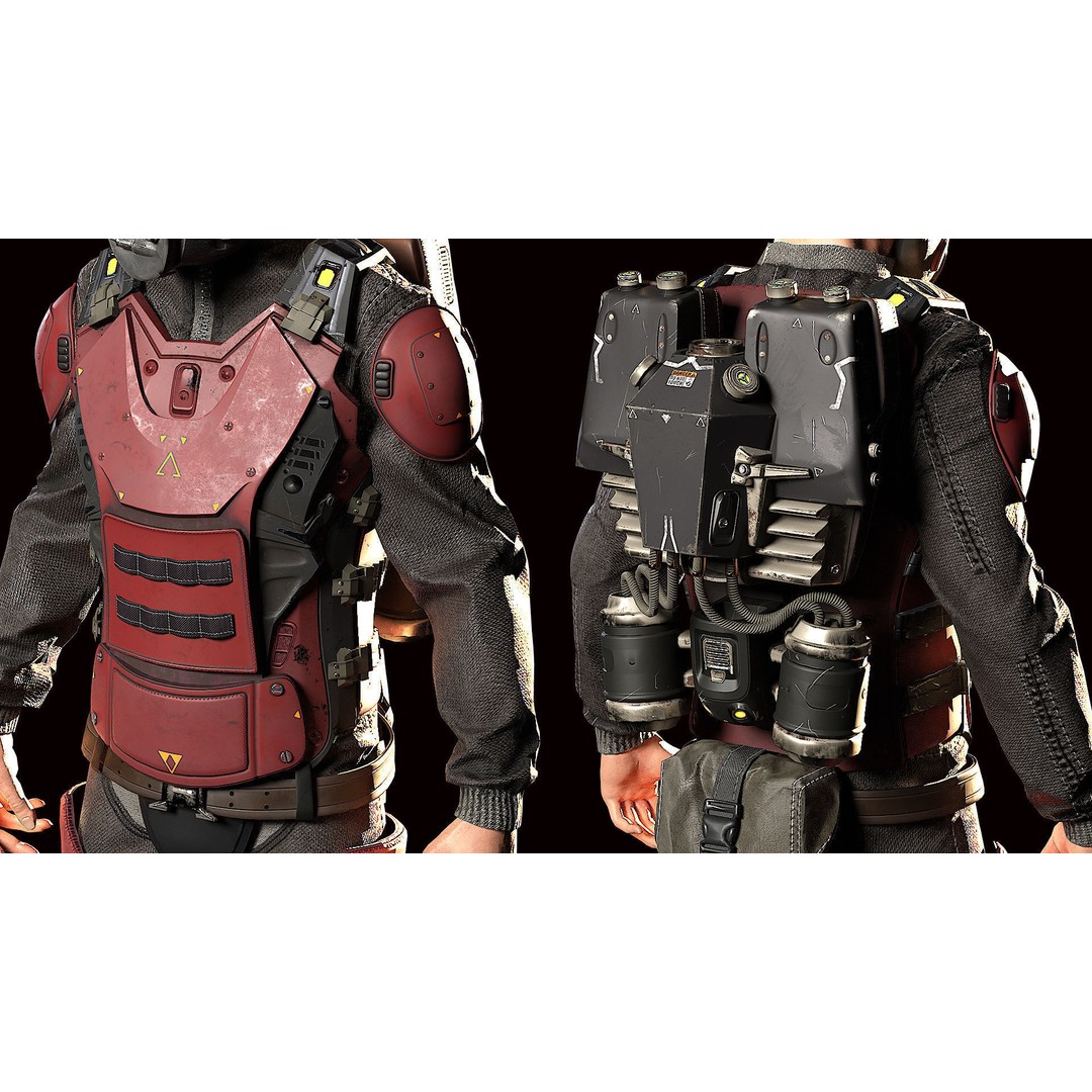 Modular Soldier 3D Model – Low Poly Game Ready Character, FBX - View 9