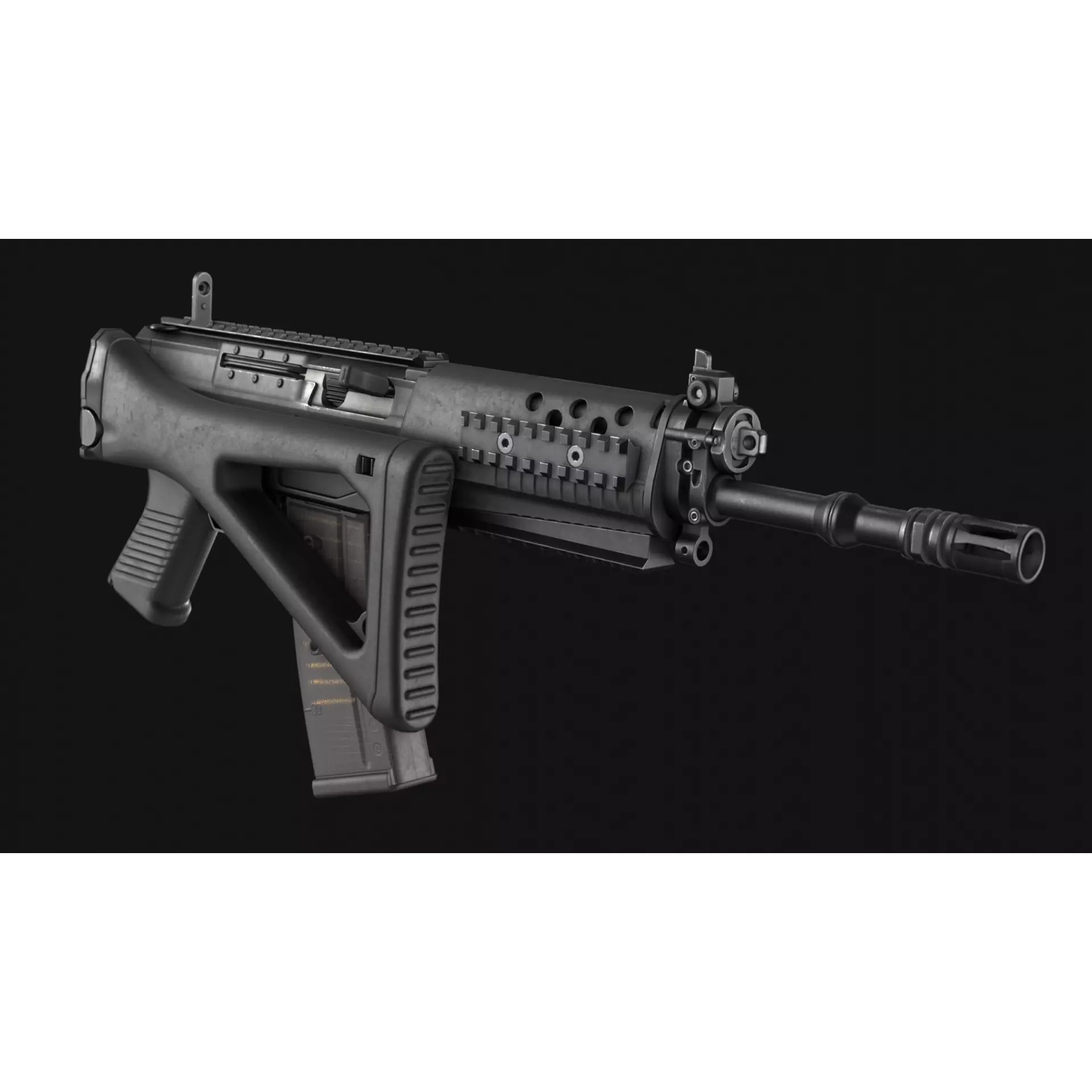 SIG SG 553 and SG 553-R Assault Rifle Pack - Low-Poly Game-Ready 3D Model - View 15